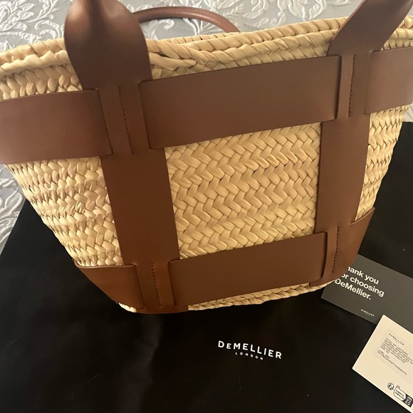 DeMellier Tan and Brown Large Woven Tote - Picture 2 of 13